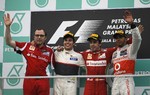 Podium GP Malezji 2012